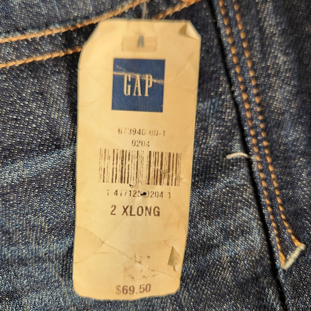 Gap Real Straight Jeans Womens 26/2XL Dark Wash NEW 1969 Extra Long Denim - Picture 3 of 13